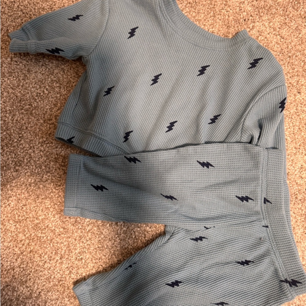 Cat & Jack Dusty Blue Waffle-Knit Baby Top